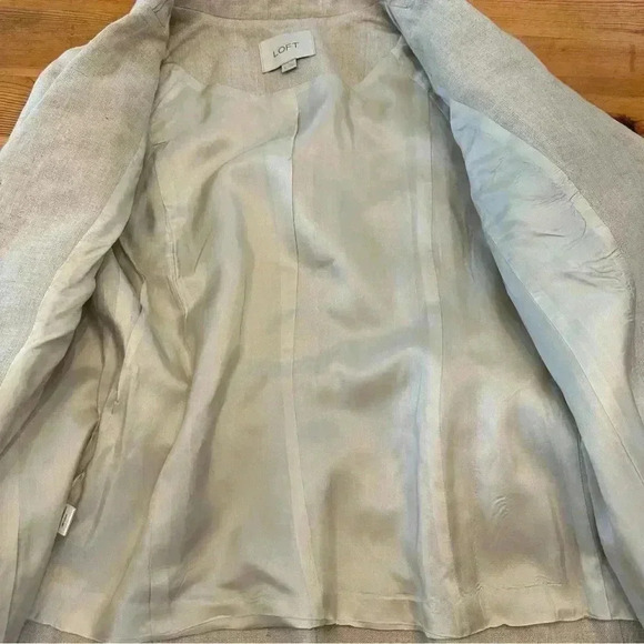 Ann Taylor LOFT Linen Belted Jacket Blazer NWOT women 6 - Picture 6 of 11